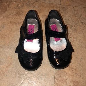 Black patent leather shoes